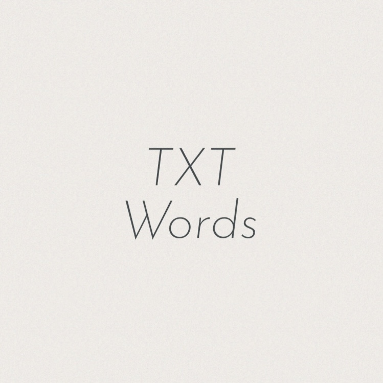 TXT Words