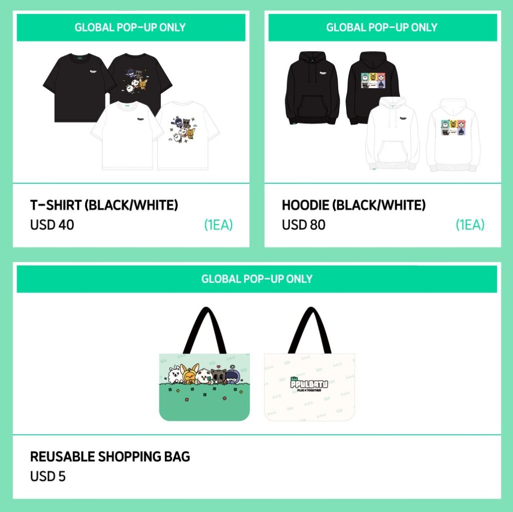 T-SHIRT、HOODIE、REUSABLE SHOPPING BAG